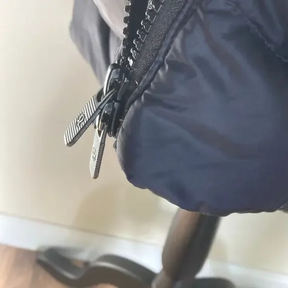 Lululemon Brave the Cold Goose Down Coat Women 6 Black Blue? Long Puffer Hooded - Picture 3 of 13